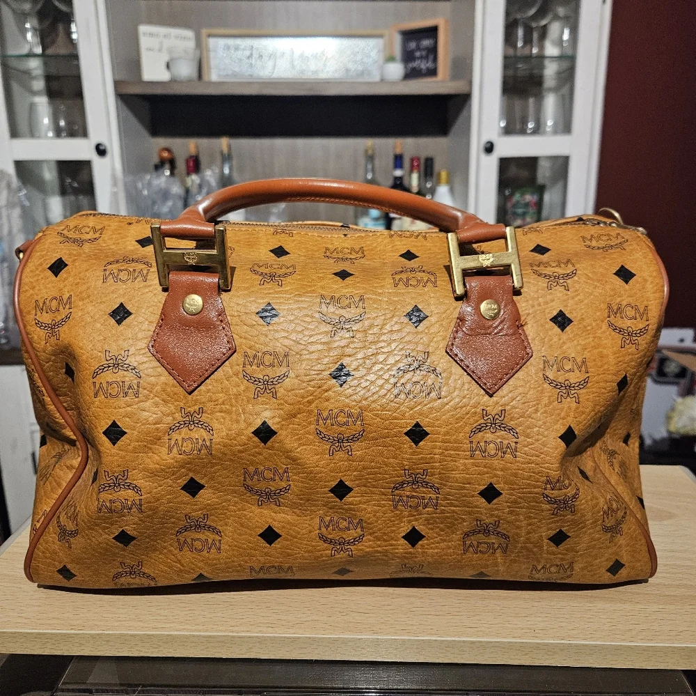 MCM Vintage Made In Germany Visetos Boston Bag - Picture 2 of 7